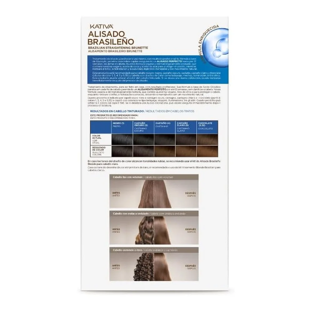 Kativa kit alisado brasileño cheveux foncés vegan, vue 3 Kativa