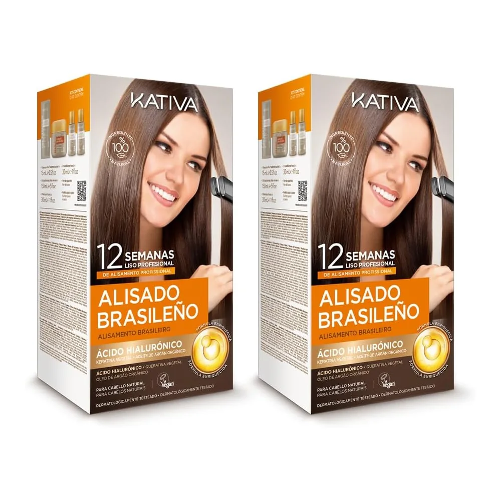 Kativa lissage brésilien à l'acide hyaluronique, lot de 2, packshot Kativa