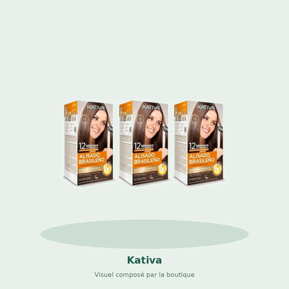 Kativa produit capillaire, visuel composé par la boutique