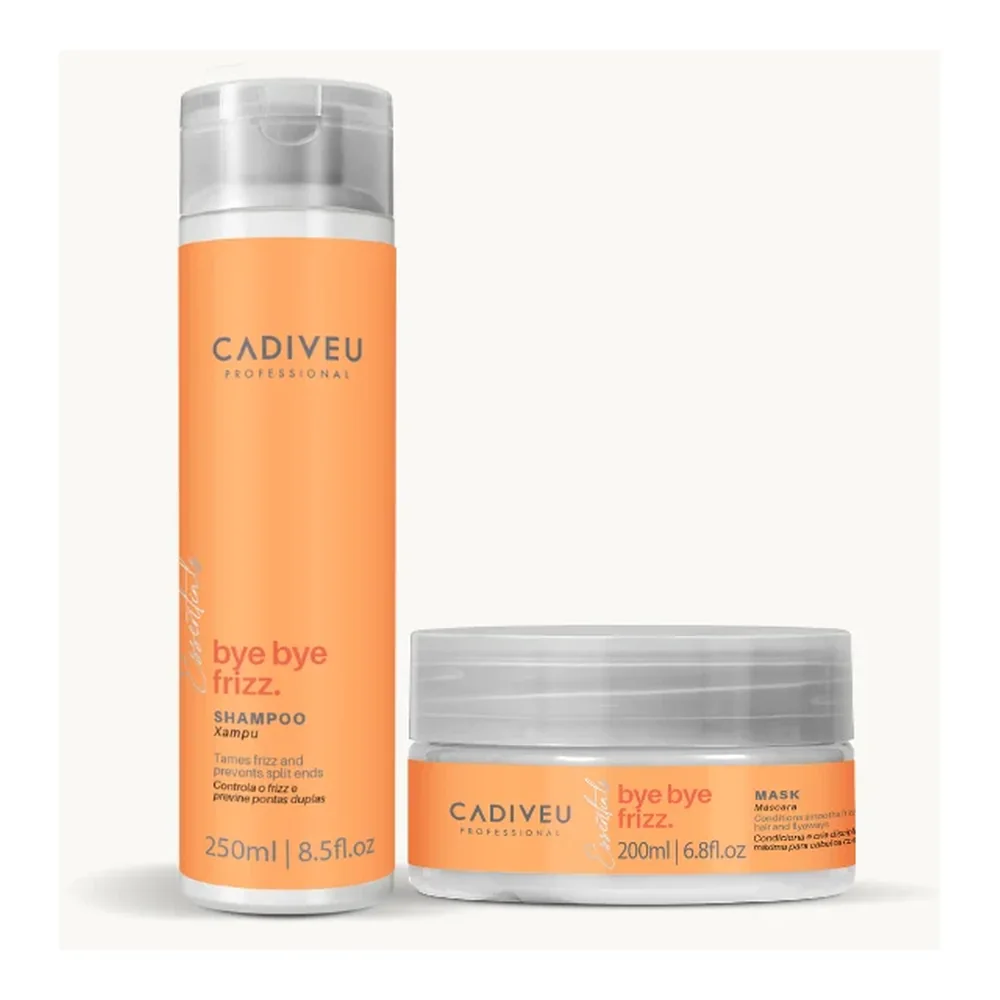 Kit Cadiveu Essentials Bye Bye Frizz shampooing et masque, packshot Cadiveu