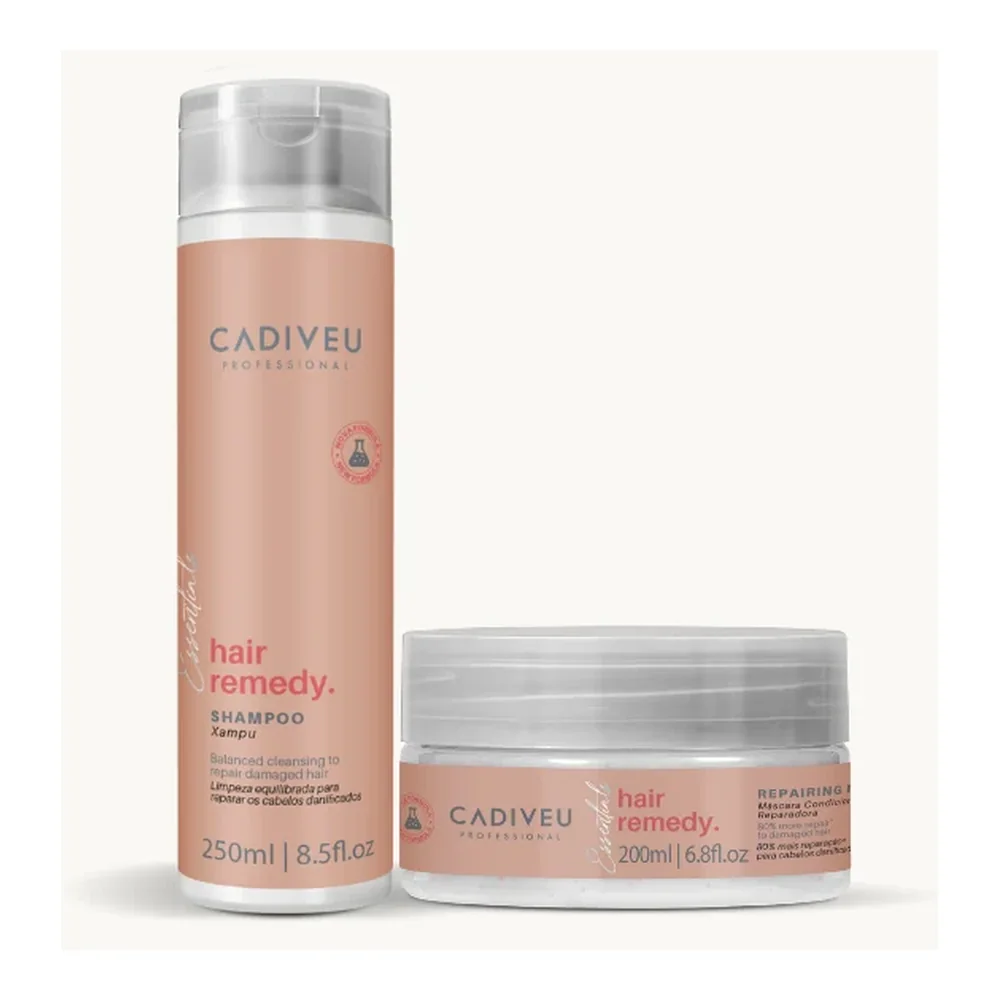 Kit Cadiveu Essentials Hair Remedy shampooing et masque, packshot Cadiveu