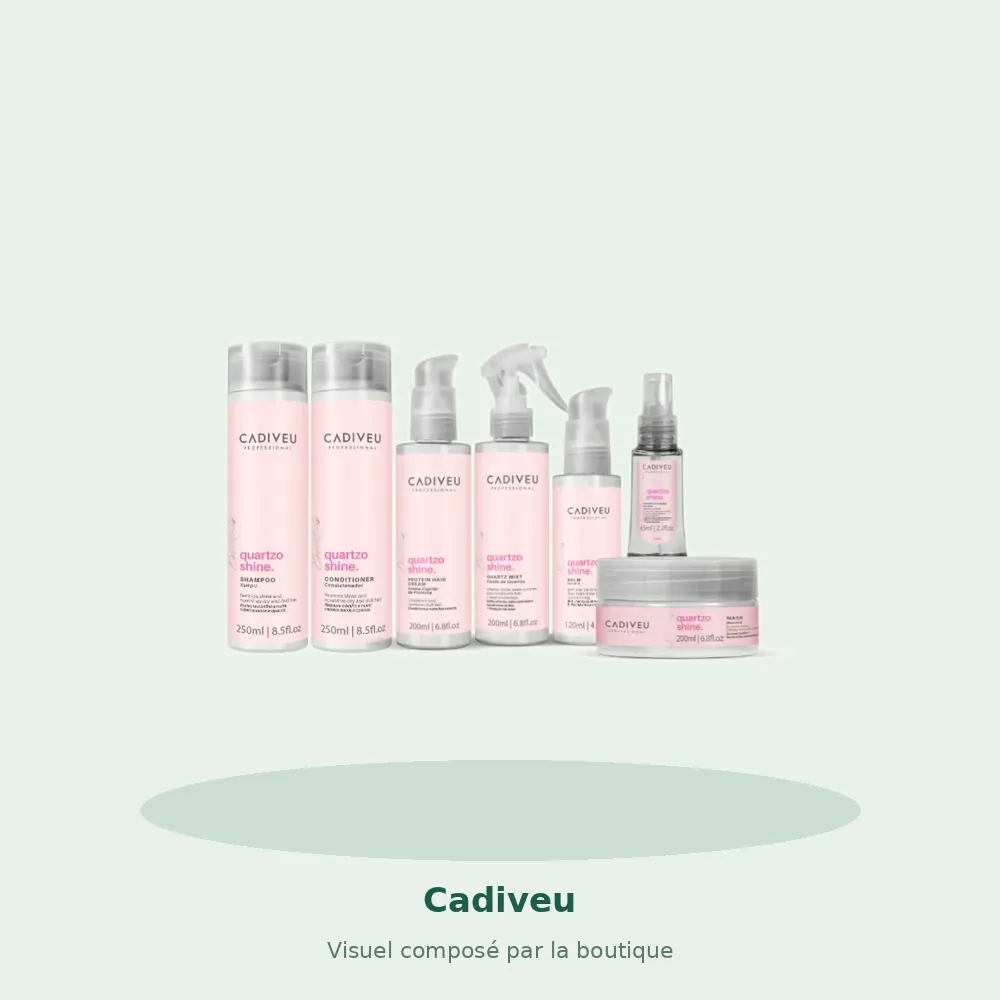 Kit Cadiveu Essentials Quartzo Shine complet, visuel composé par la boutique