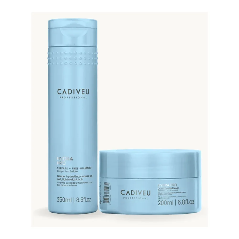 Kit Cadiveu Hydra Pro shampooing 250 ml et masque 200 g, packshot Cadiveu
