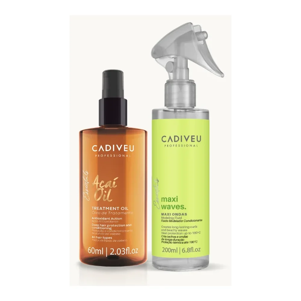 Kit Cadiveu Maxi Ondas 215 ml et Açaí Oil 60 ml, packshot Cadiveu