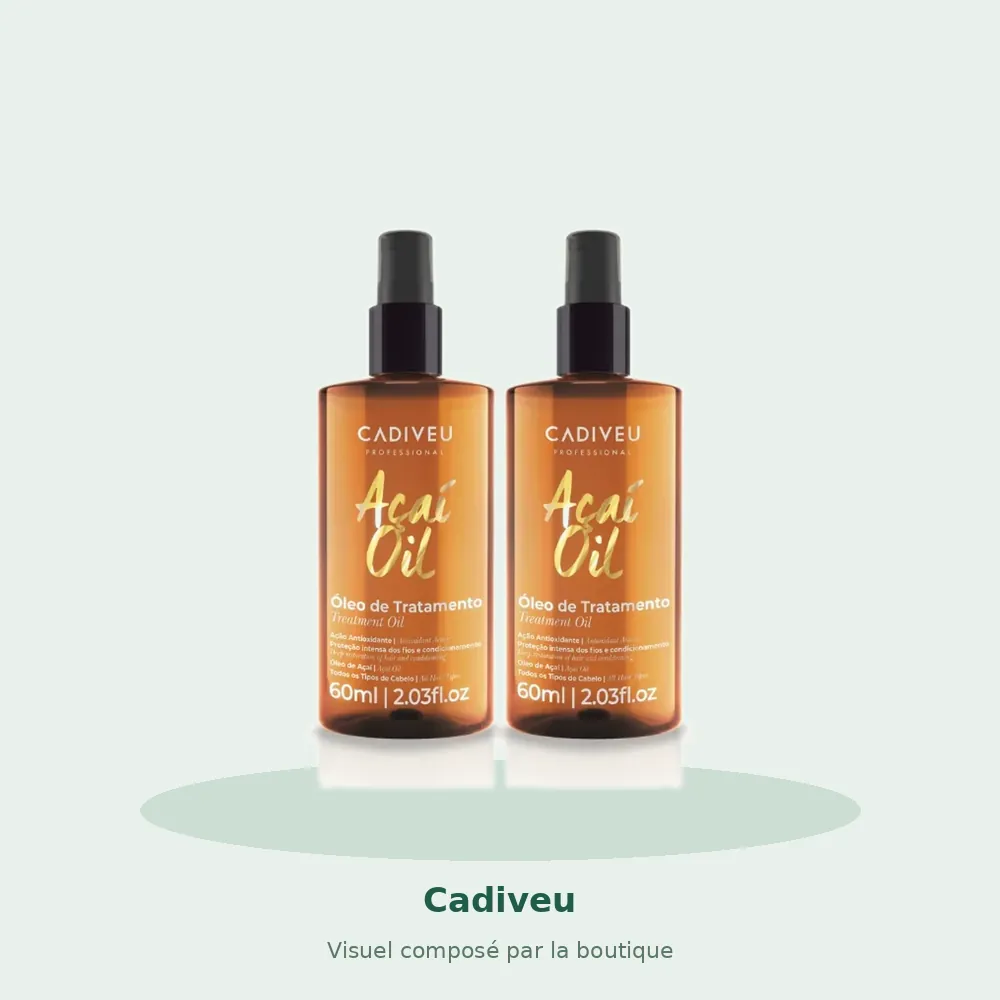 Kit duo Açaí Oil Cadiveu 2x60 ml, visuel composé par la boutique