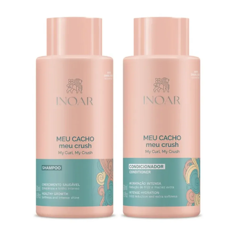 Kit Inoar Meu Cacho Meu Crush shampooing et après-shampooing, packshot Inoar