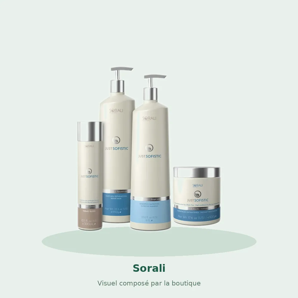 Kit Just Sofistic traitement complet Sorali, visuel composé par la boutique