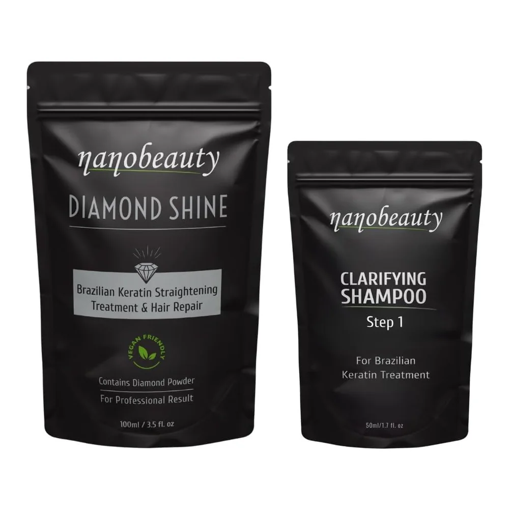 Kit lissage brésilien à la kératine Nanobeauty Diamond vegan, packshot Hair Go Straight