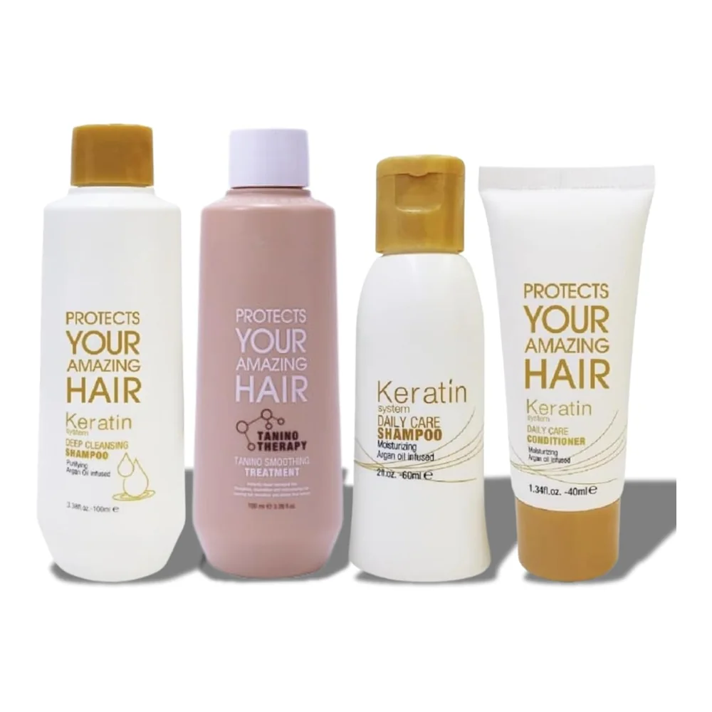 Kit lissage indien et brésilien au tanin et kératine, packshot Hair Go Straight