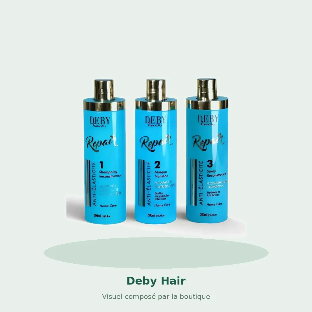 Kit Repair Deby Hair 3x500ml, visuel composé par la boutique