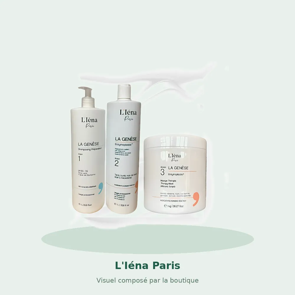 L'Iéna Paris Lissage Tanin La Genèse 3 x 1 L, visuel composé par la boutique