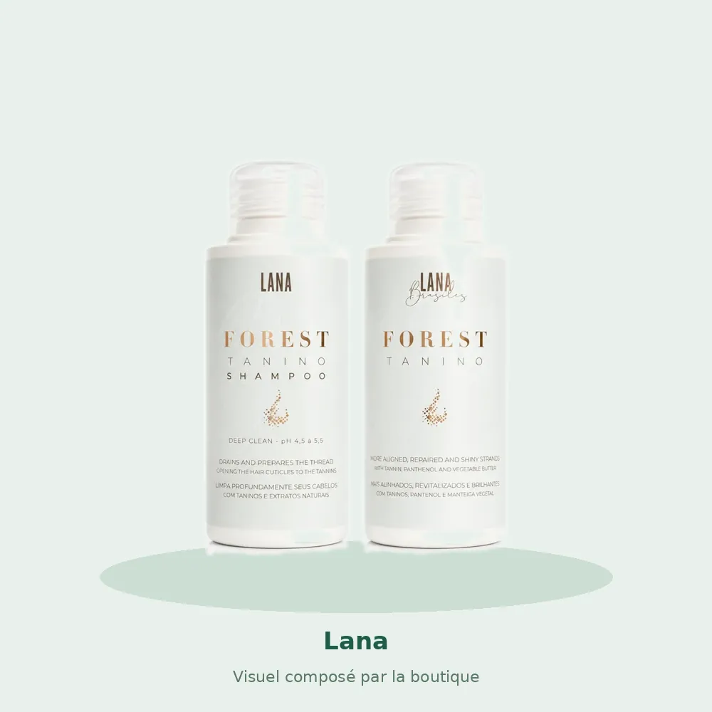 Lana Kit Lissage Tanino Soin Lissant Protéine Forestière & Tanin, visuel composé par la boutique