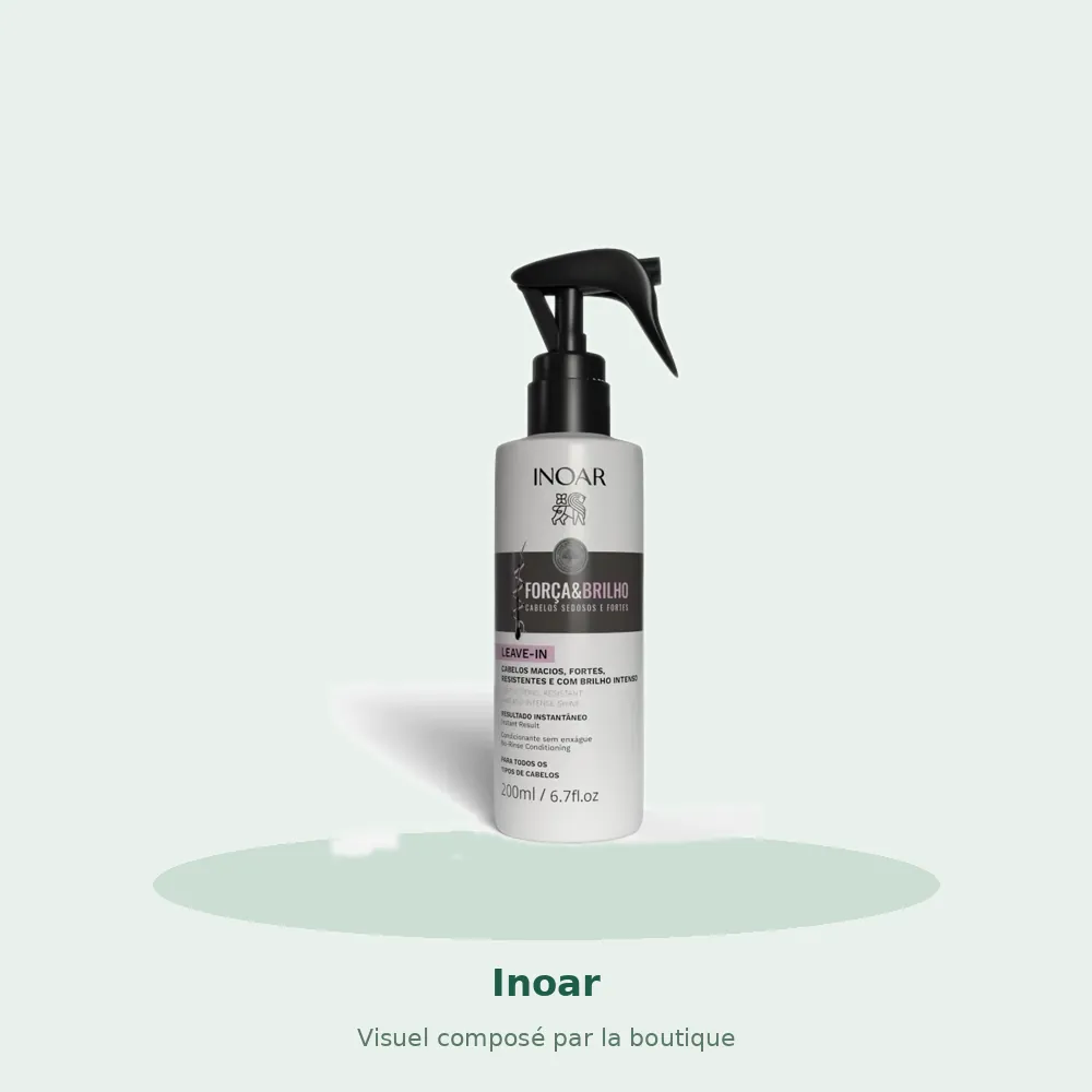Leave-in Inoar Força e Brilho, visuel composé par la boutique