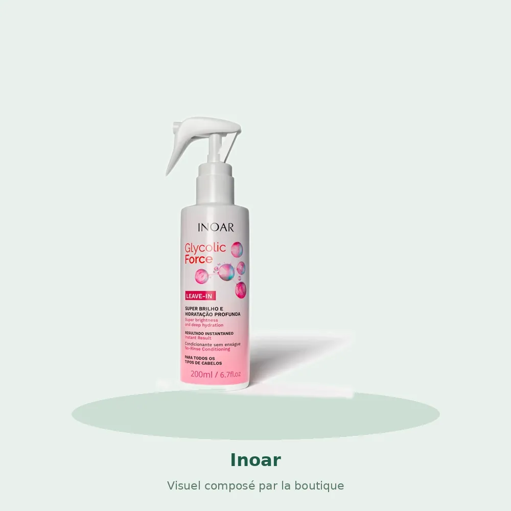 Leave-in Inoar Glycolic Force, visuel composé par la boutique