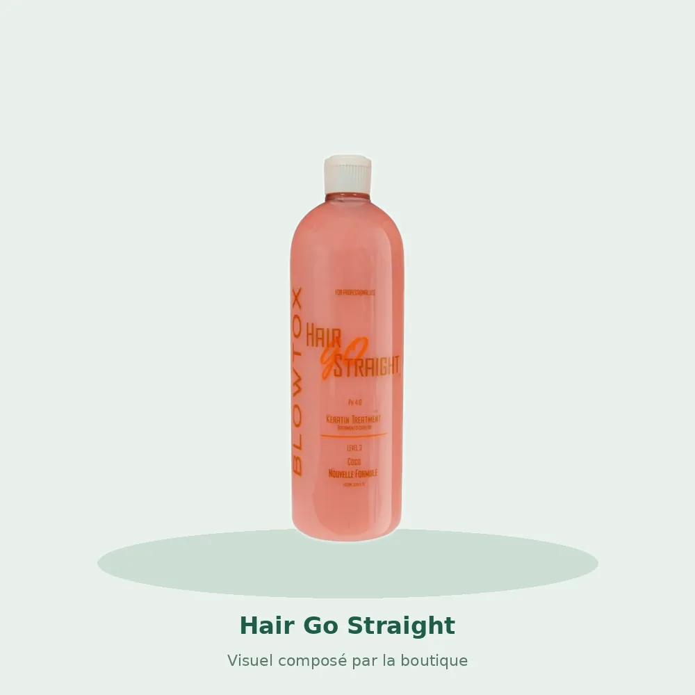 Lissage Américain Hair Go Straight Blowtox, visuel composé par la boutique
