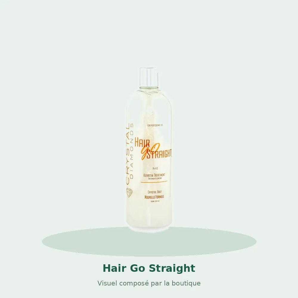 Lissage Américain Hair Go Straight Crystal, visuel composé par la boutique