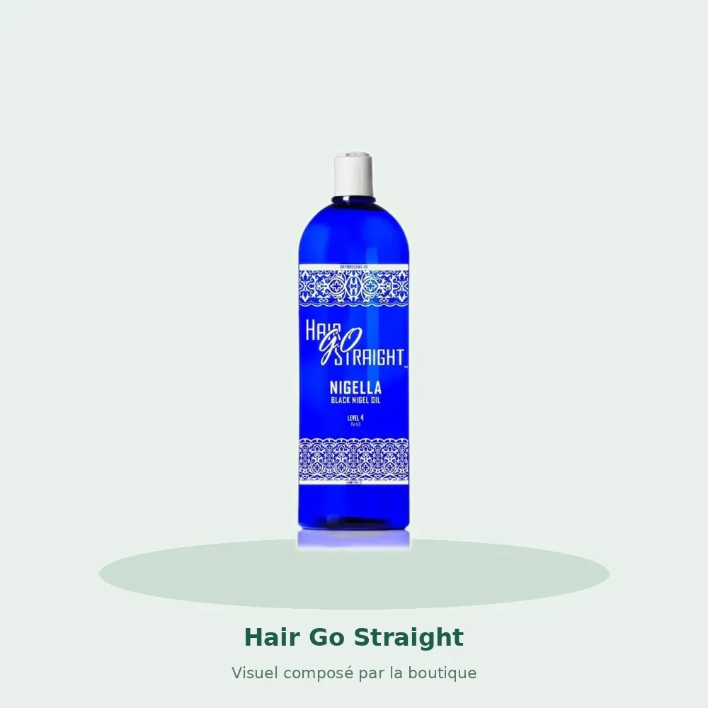 Lissage au Nigelle Hair Go Straight Nigella, visuel composé par la boutique
