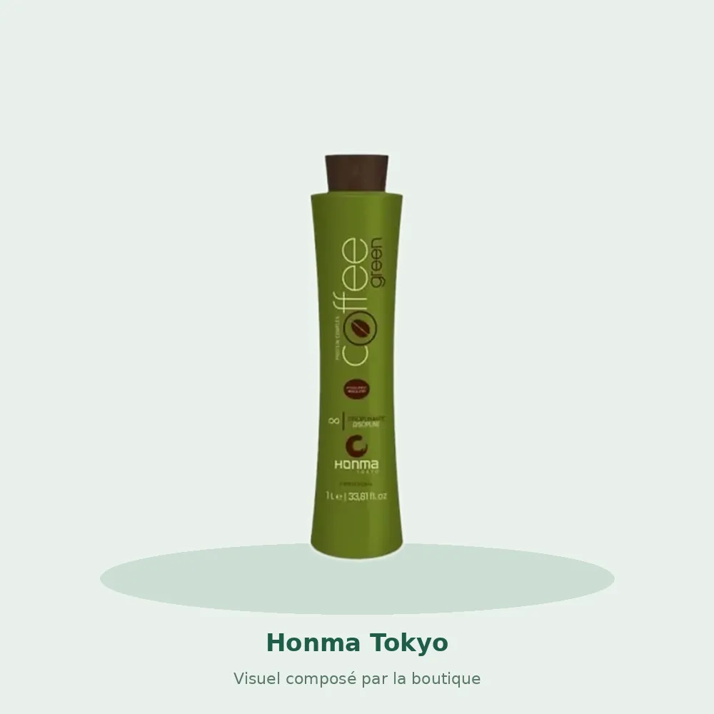 Lissage brésilien Honma Coffee Green, visuel composé par la boutique