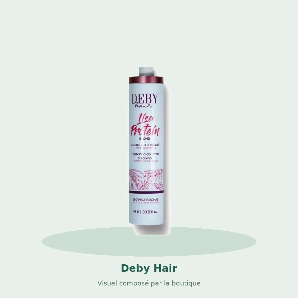 Lissage Deby Hair Lisa Protein Blond 1L, visuel composé par la boutique