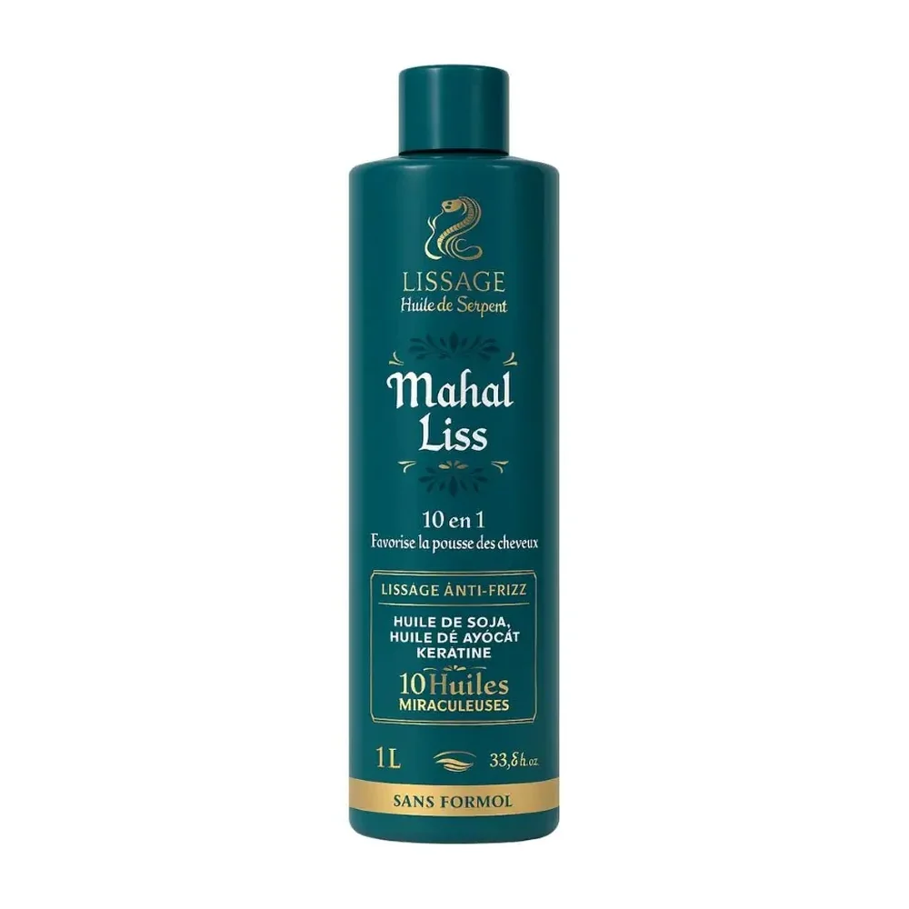 Lissage indien professionnel step 2 huile de serpent et 10 huiles Mahal Liss, packshot Mahal Liss