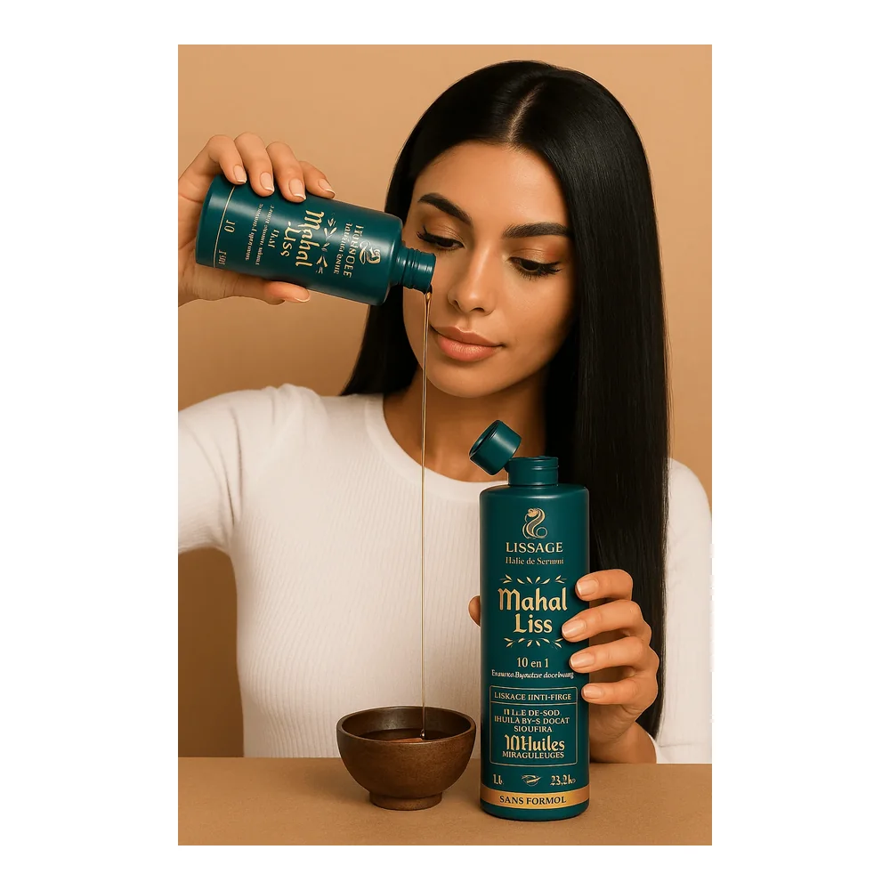 Lissage indien professionnel step 2 huile de serpent et 10 huiles Mahal Liss, vue 3 Mahal Liss