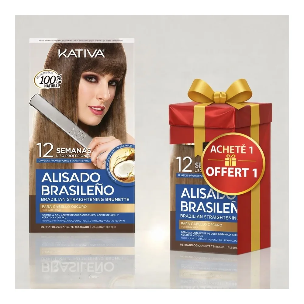 Lissage spécial cheveux foncés Kativa, packshot Kativa