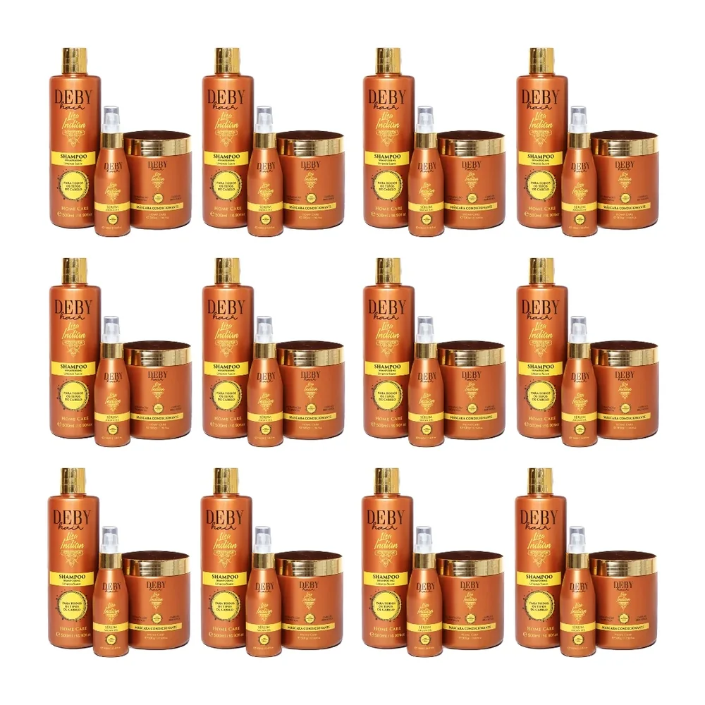 Lot de 12 Deby Hair Trio Soins Capillaires Sans Sulfate Lisa Indian, packshot Deby Hair
