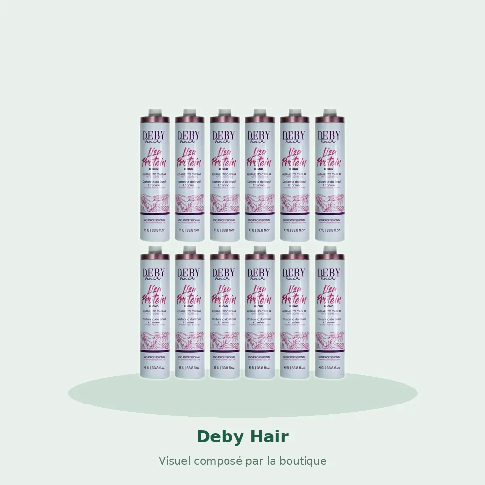 Lot de 12 Lissages Deby Hair Lisa Protein Blond, visuel composé par la boutique