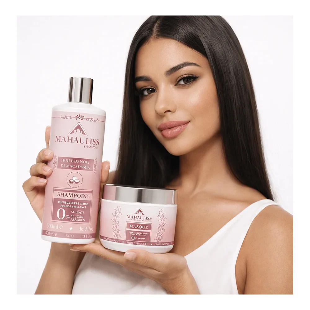 Mahal Liss shampoing et masque huile de monoï et macadamia sans sulfate, vue 3 Mahal Liss