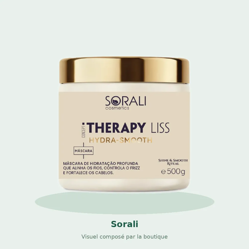Masque Hydra-Smooth à l'huile d'argan 500 g Sorali, visuel composé par la boutique