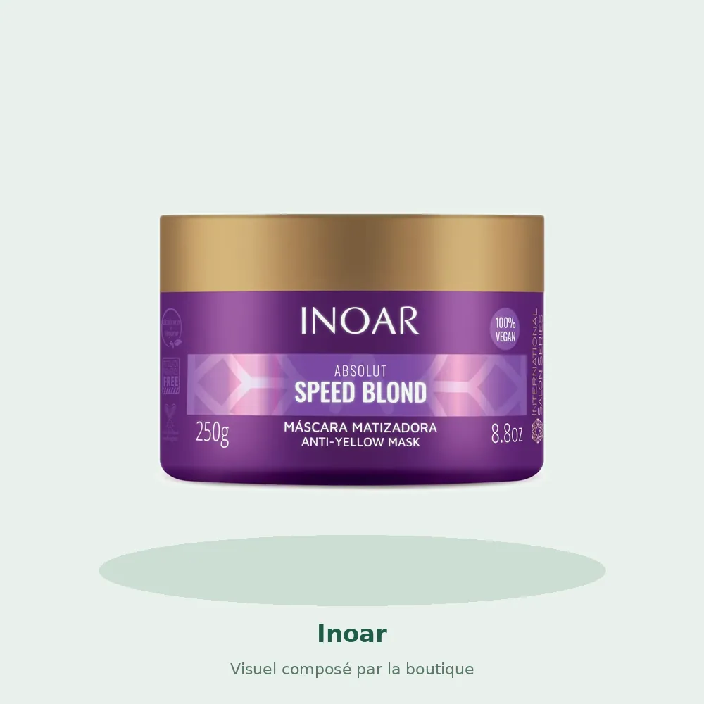 Masque Inoar Speed Blond, visuel composé par la boutique