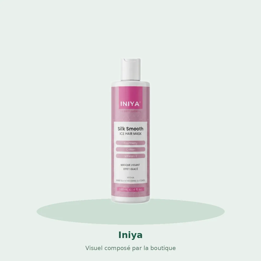 Masque lissant Iniya Silk Smooth, visuel composé par la boutique