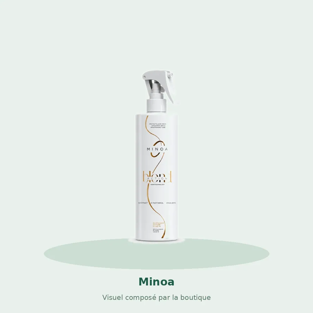 Minoa Blondie Soin Sans Rinçage Revitalisant, visuel composé par la boutique