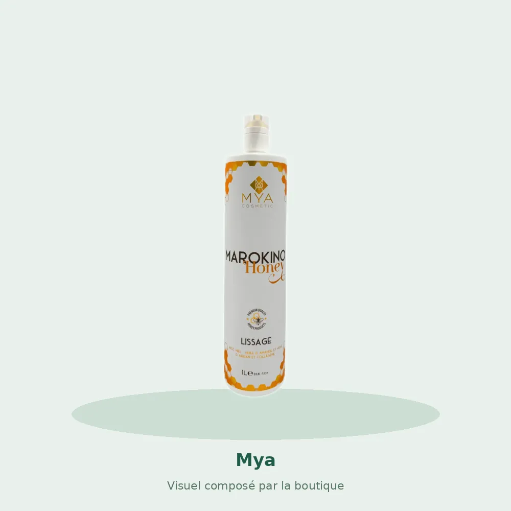 Mya Marokino Honey lissage marocain au miel, visuel composé par la boutique
