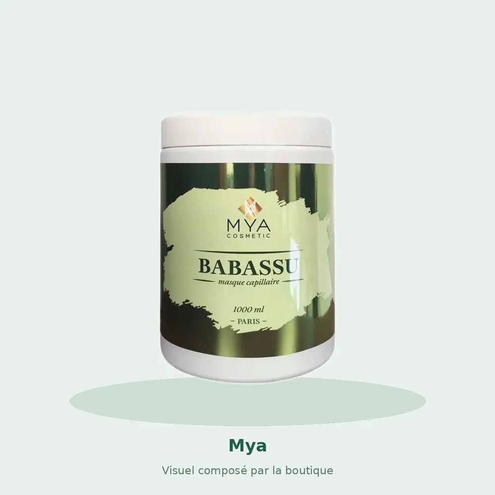 Mya masque BTX Babassu nourrissant, visuel composé par la boutique