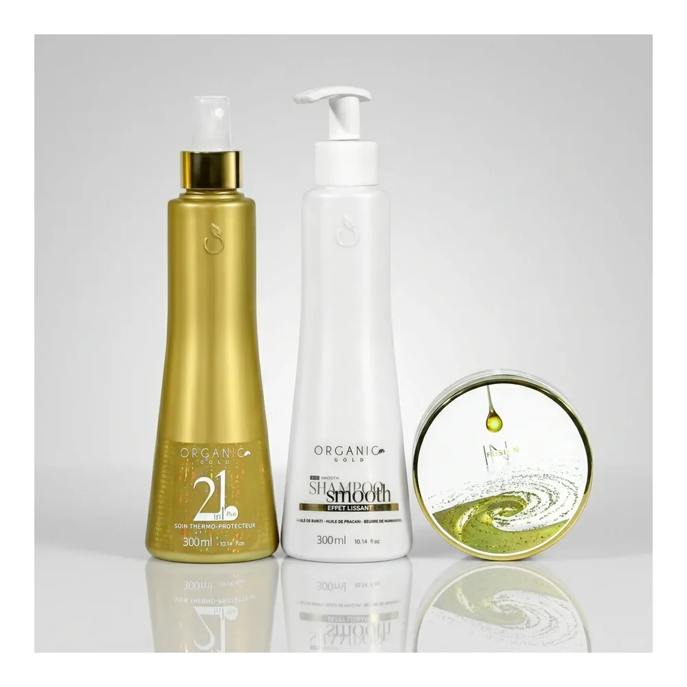 Organic Gold Kit Antifrizz et Therme Protecteur Home Care, packshot Organic Gold
