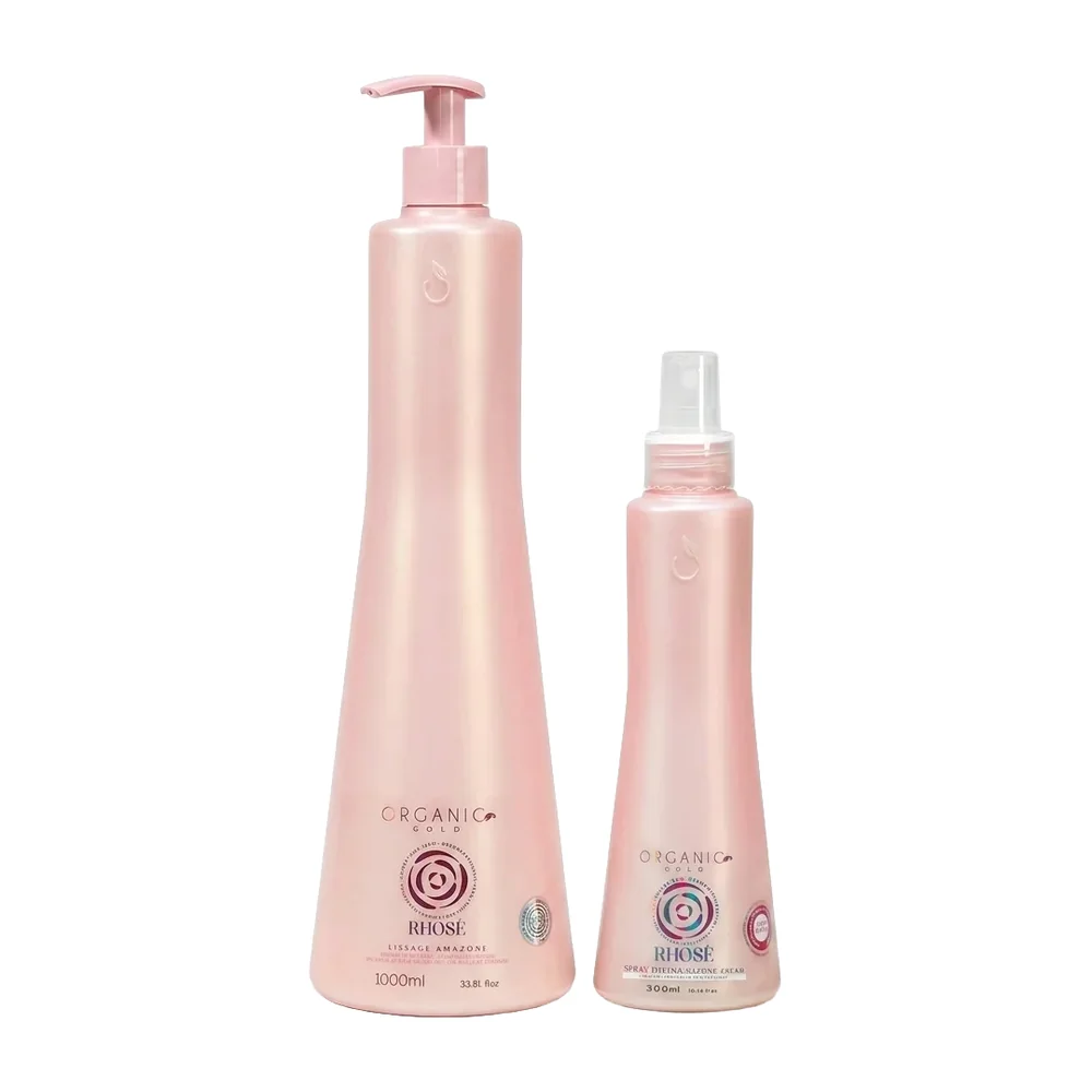 Organic Gold Kit Lissage Rhose Amazone 1 L + Spray Divin Amazone Cream 300 ml, packshot Organic Gold