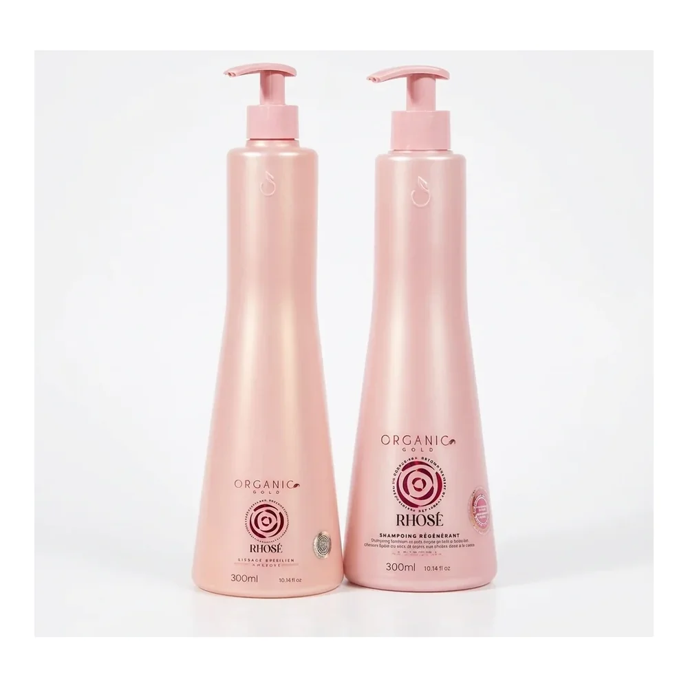Organic Gold Kit Rhose Discipline & Régénération Lissage Brésilien + Shampooing Antichute, packshot Organic Gold