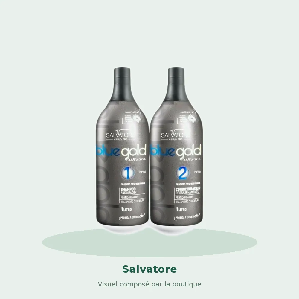 Salvatore Kit Lissage Tanin Blue Gold, visuel composé par la boutique