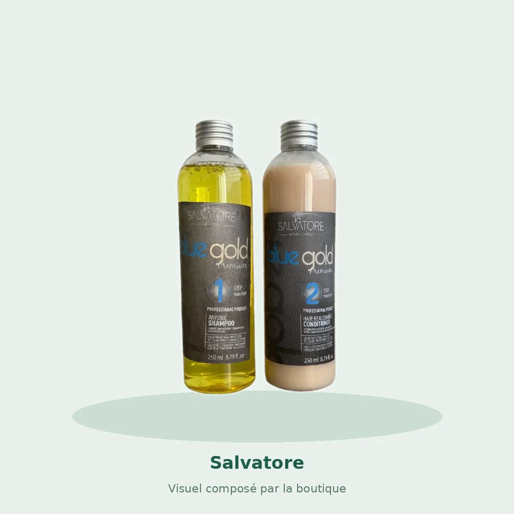 Salvatore Lissage tanin Blue Gold Premium, visuel composé par la boutique