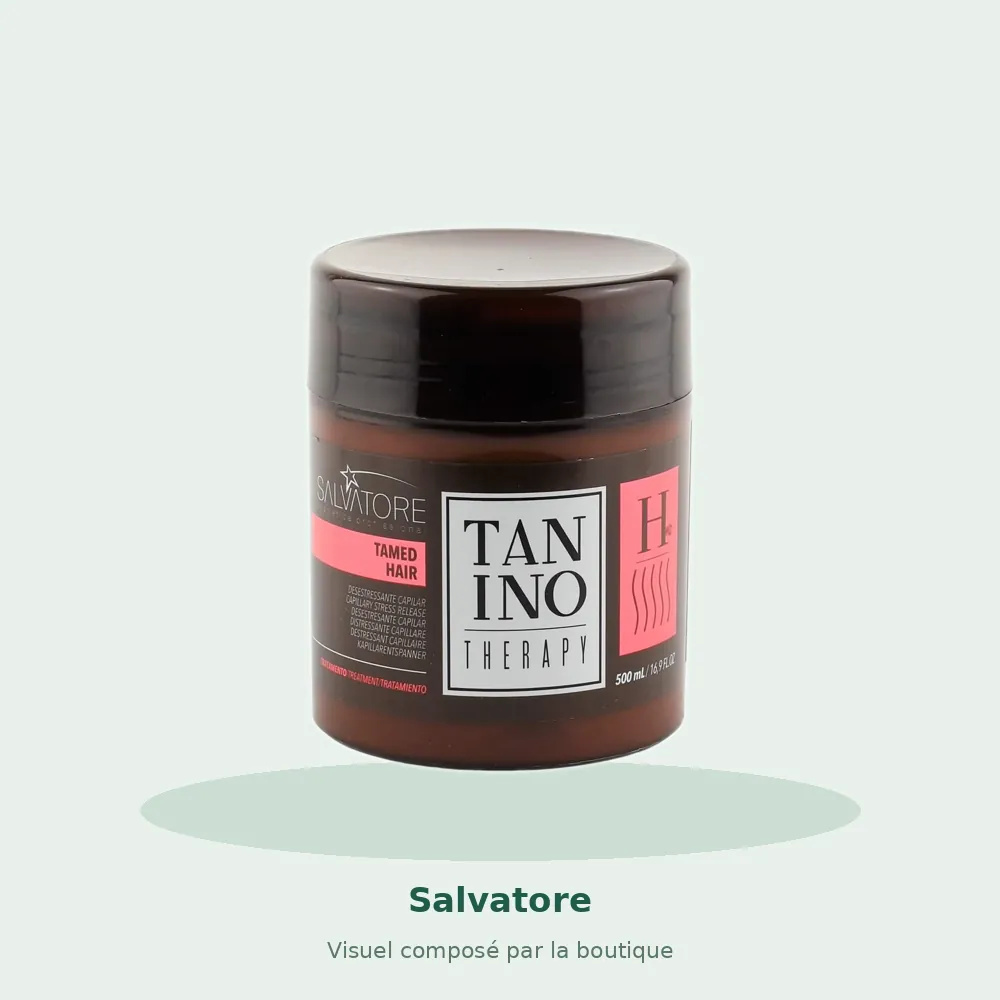 Salvatore Tamed Hair traitement disciplinant, visuel composé par la boutique