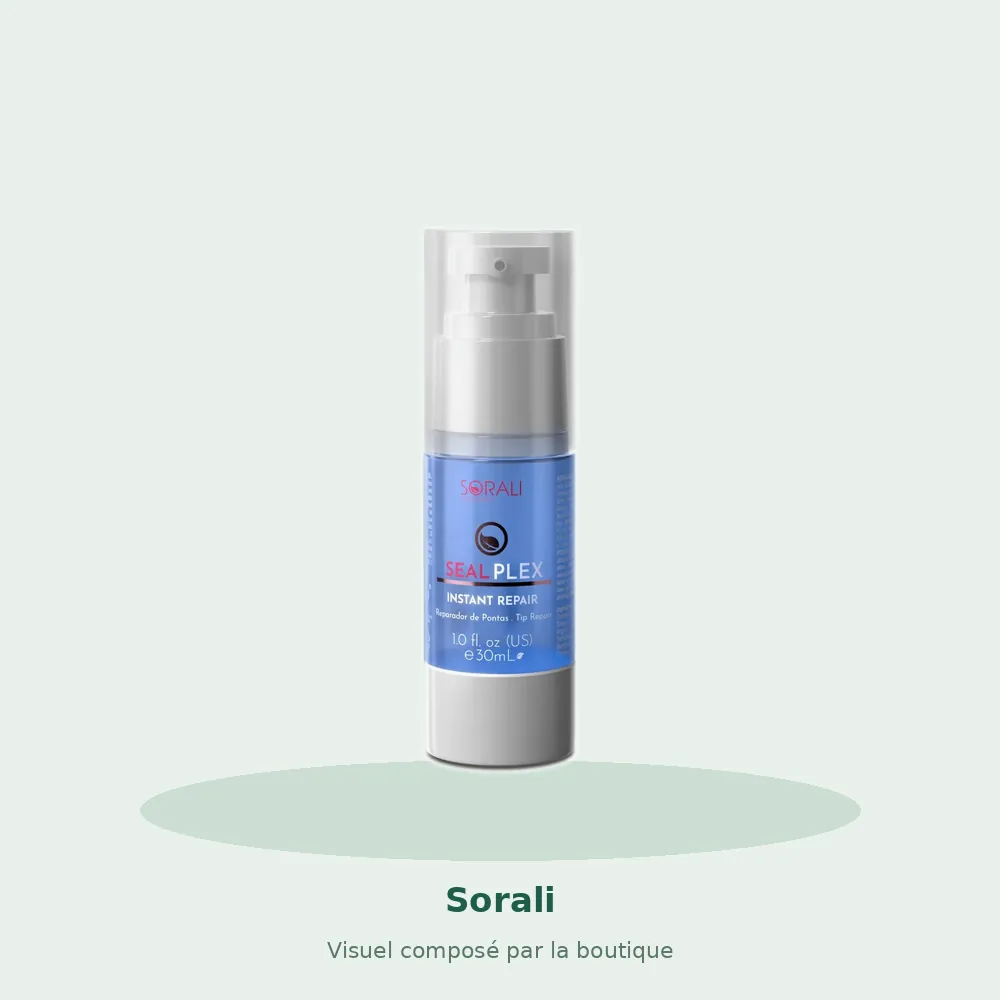 Sealplex Amino Plex réparateur de pointes Sorali, visuel composé par la boutique