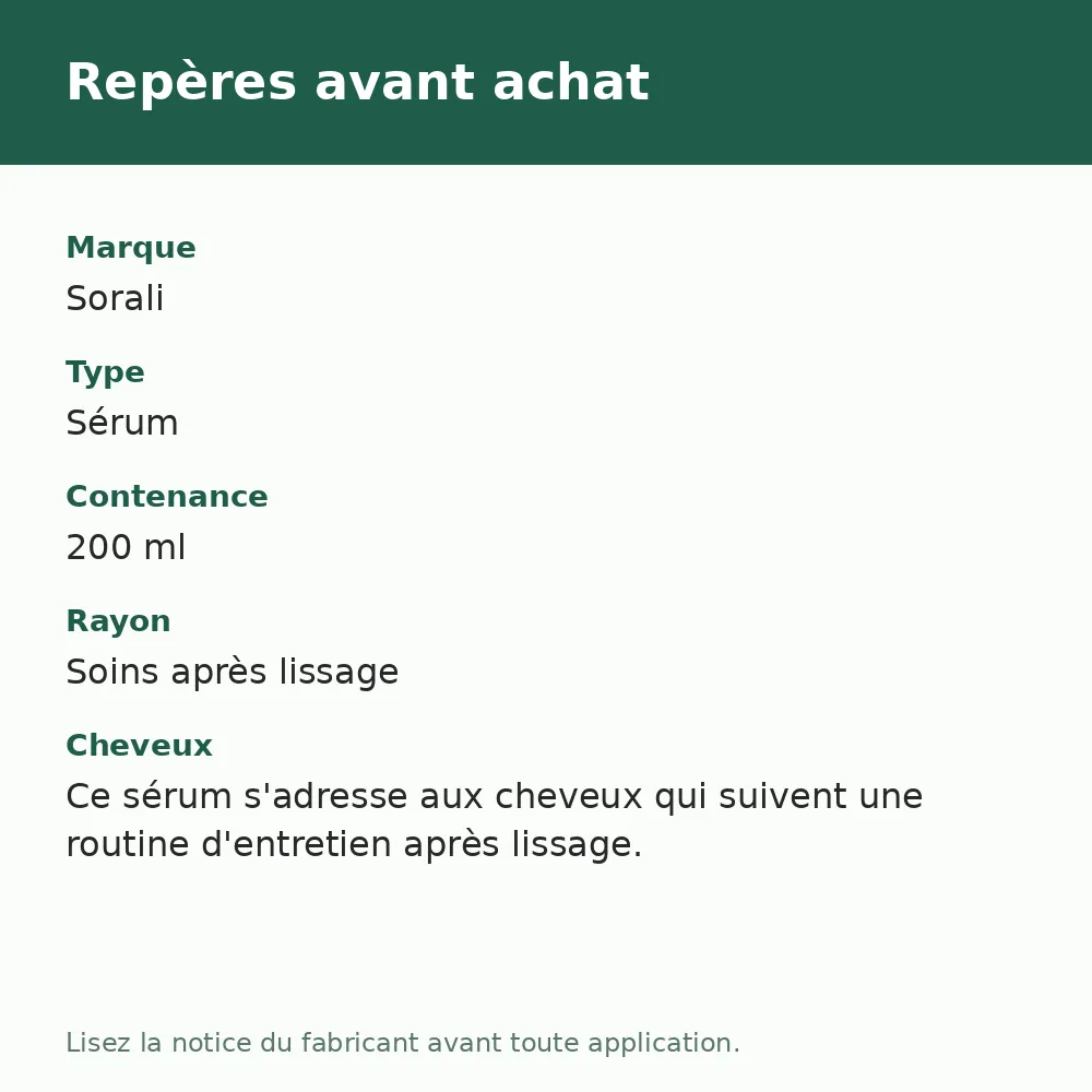 Selaplex Amino Plex Sorali, repères avant achat (visuel composé)