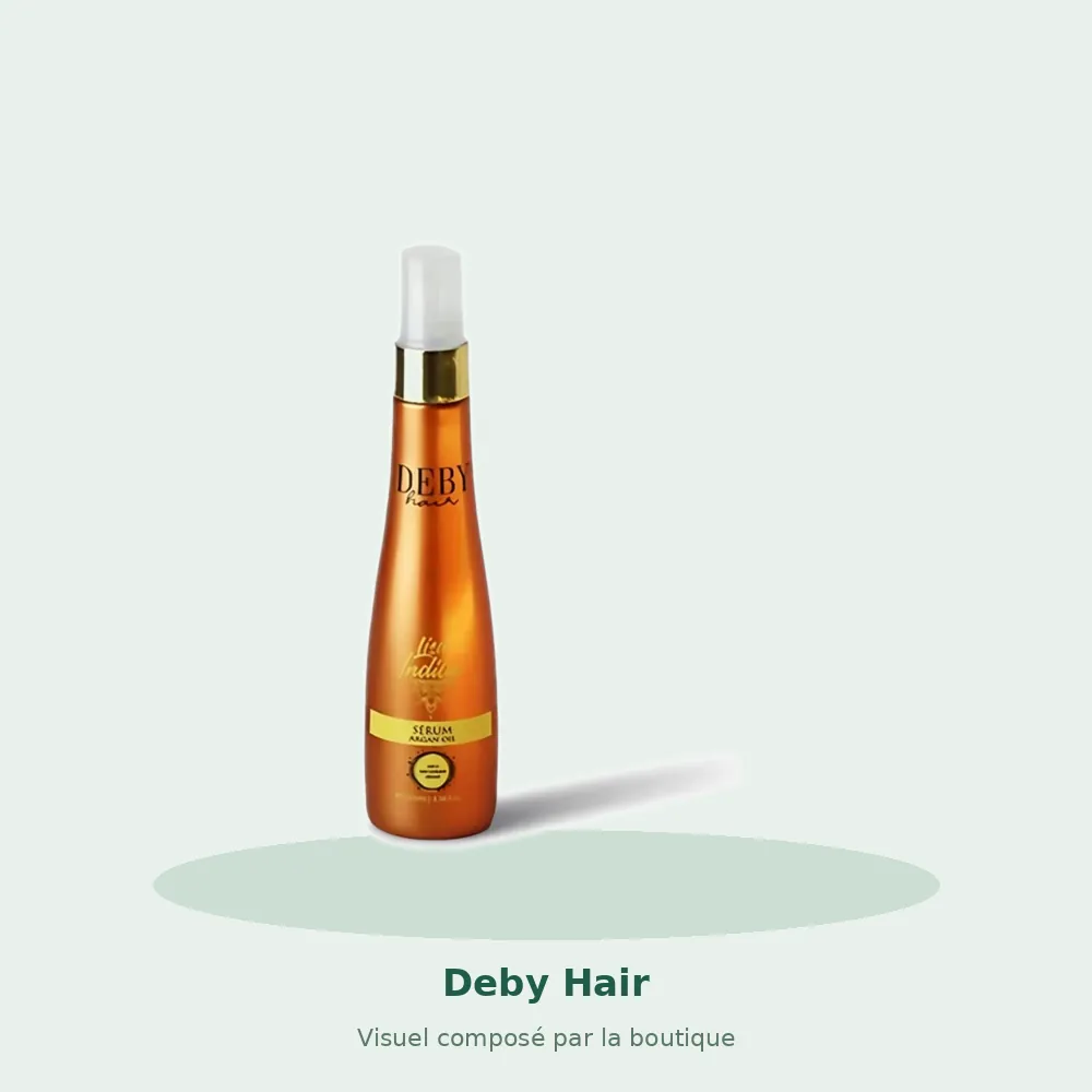 Sérum Huile d'Argan Deby Hair, visuel composé par la boutique