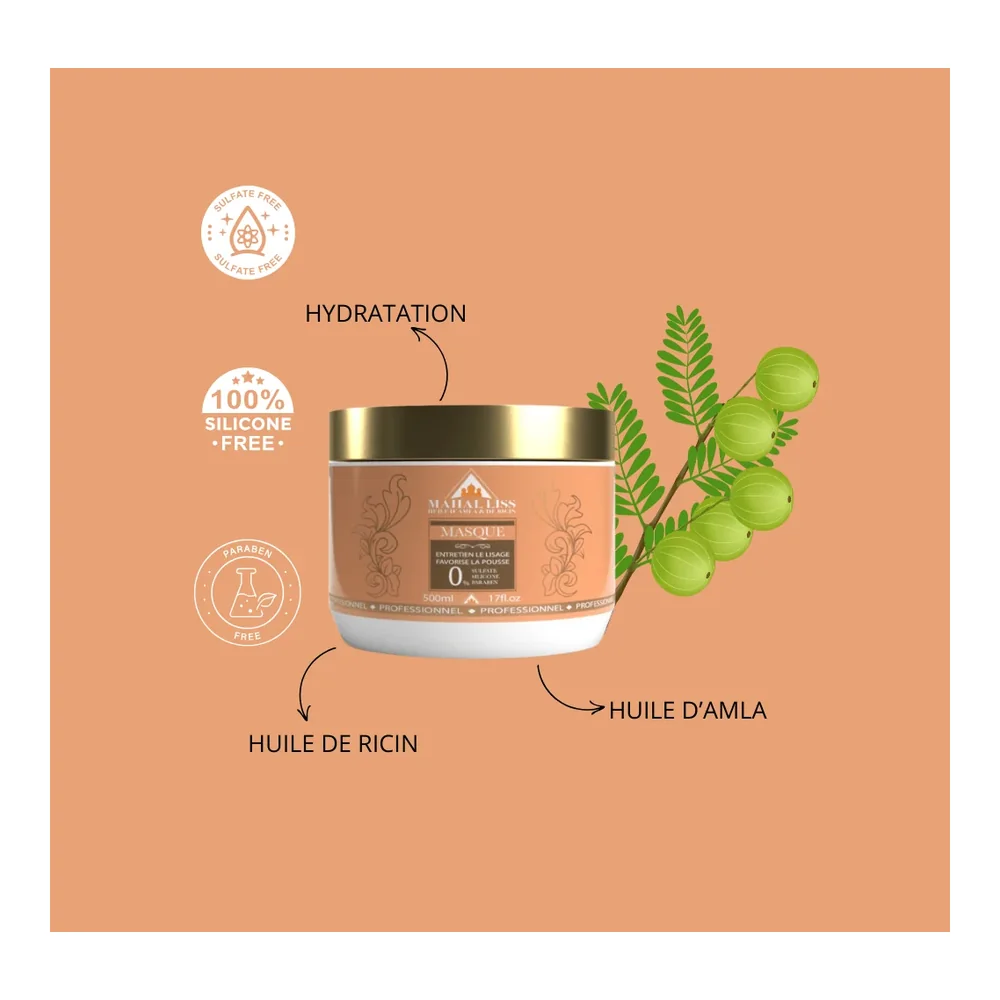 Shampoing, masque et spray lissant thermo-protecteur Mahal Liss, vue 3 Mahal Liss