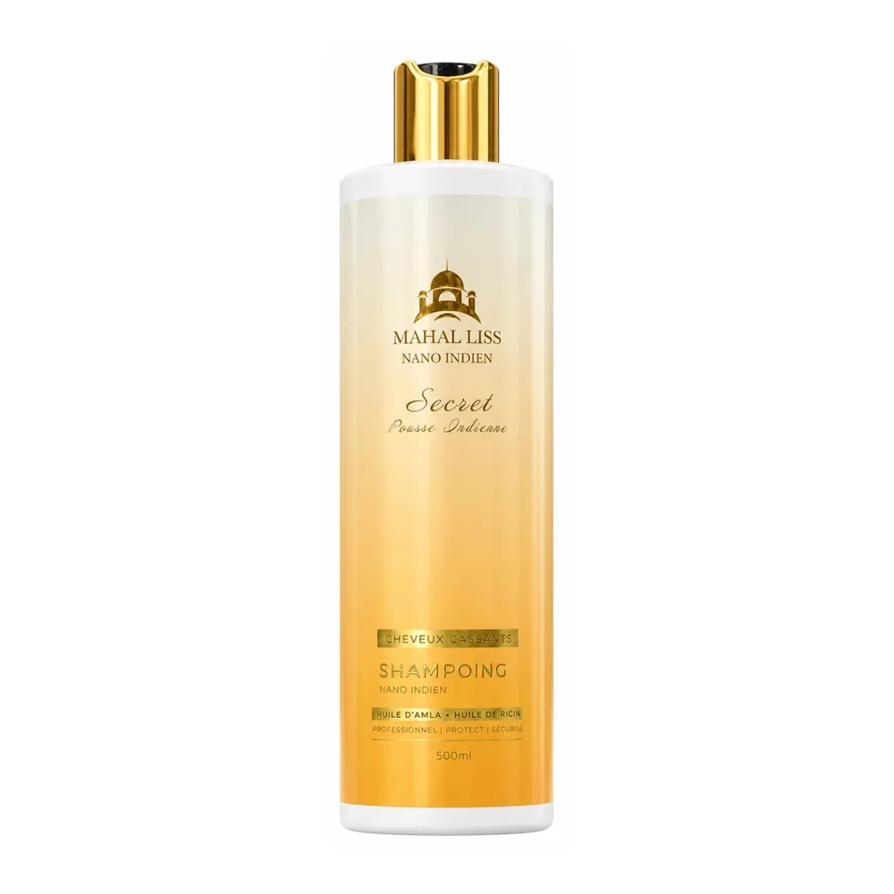 Shampoing Nano Indien Mahal Liss huile d'amla et ricin, packshot Mahal Liss