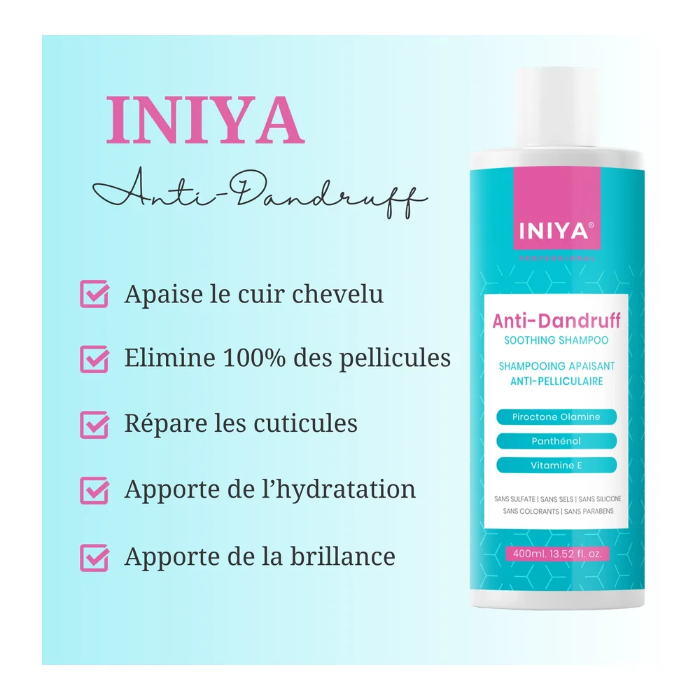 Shampooing antipelliculaire apaisant Iniya Anti-Dandruff, vue 2 Iniya