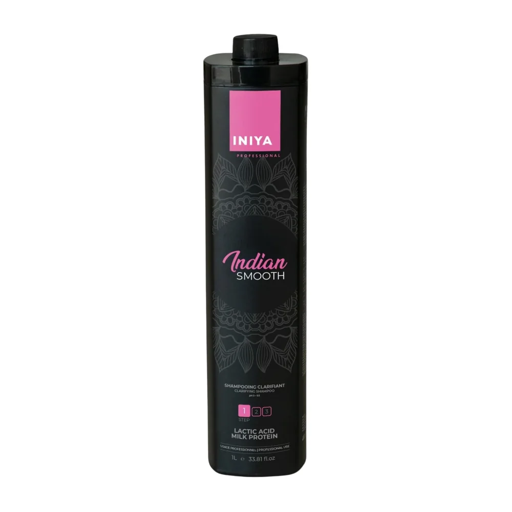 Shampooing clarifiant Iniya Indian Smooth Step 1, packshot Iniya