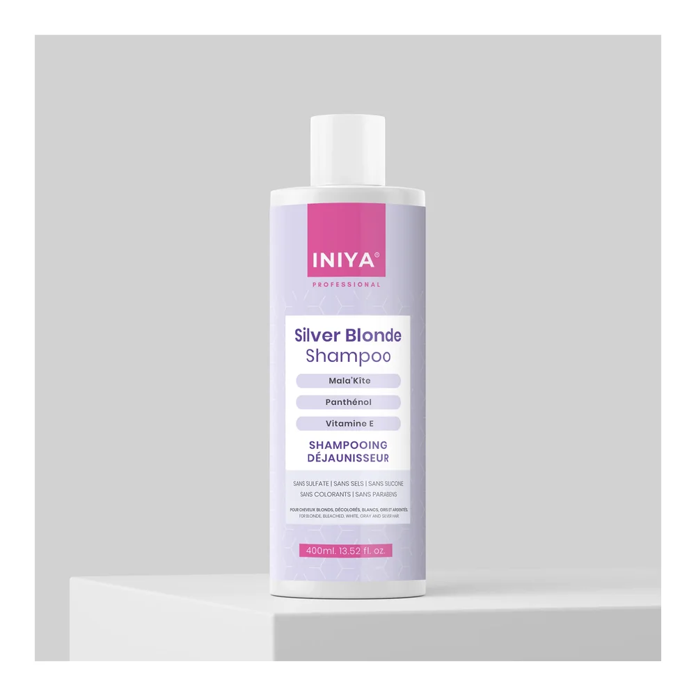 Shampooing déjaunisseur Iniya Silver Blonde Shampoo, packshot Iniya