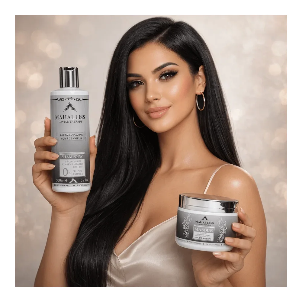 Shampooing et masque Caviar Therapy Mahal Liss extrait de caviar et huile de nigelle, vue 3 Mahal Liss